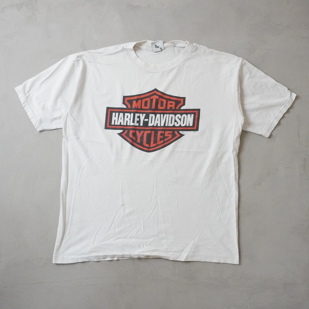Vintage Harley Davidson T-Shirt XL Mens Las Vegas NV Holoubek White 90s Biker